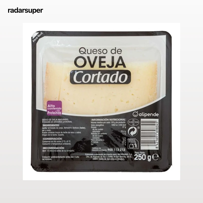 Queso de oveja ya cortado Alipende cuña 250g