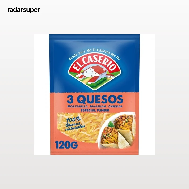 Queso rallado 3 quesos El Caserío 120 g.