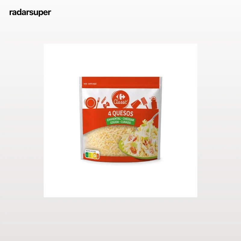 Queso rallado 4 quesos Carrefour 400 g.
