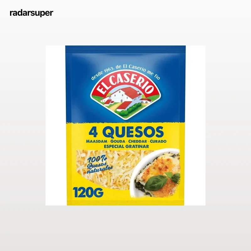 Queso rallado 4 quesos El Caserío 120 g.
