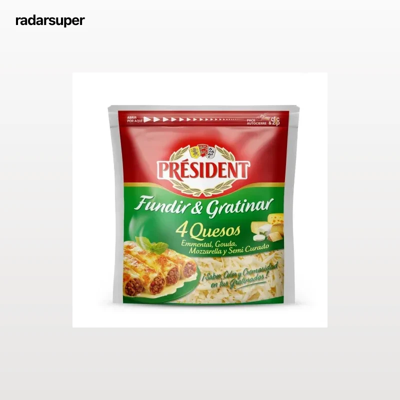 Queso rallado 4 Quesos Président 150 g.