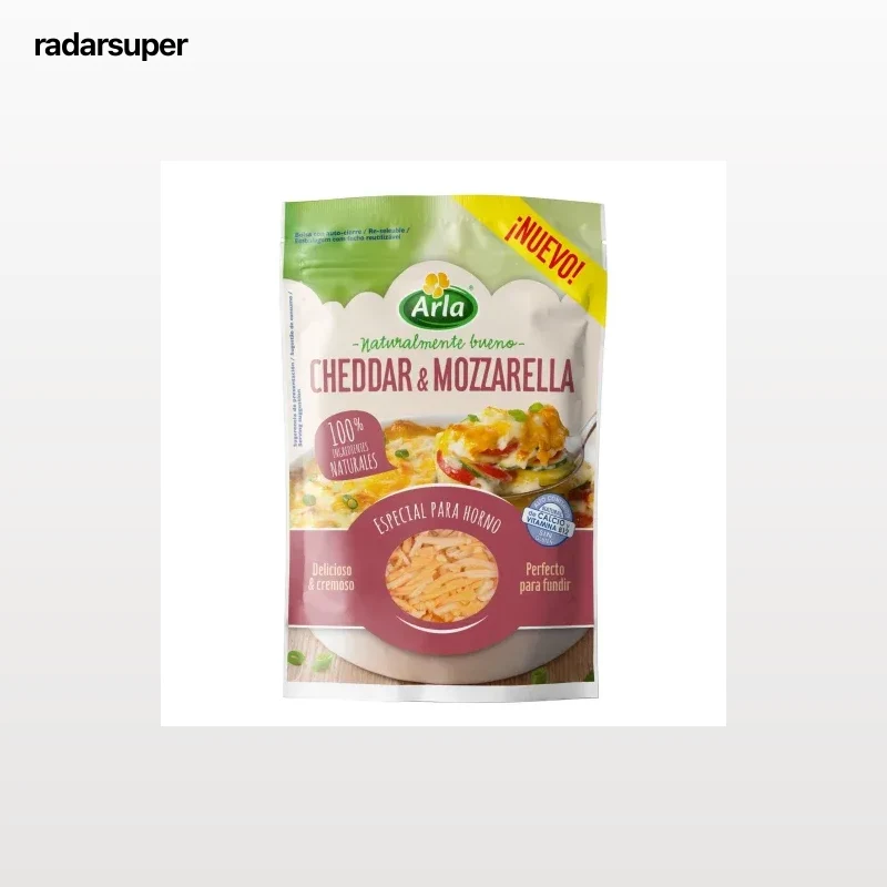 Queso rallado Cheddar & Mozzarella Arla 150 g.