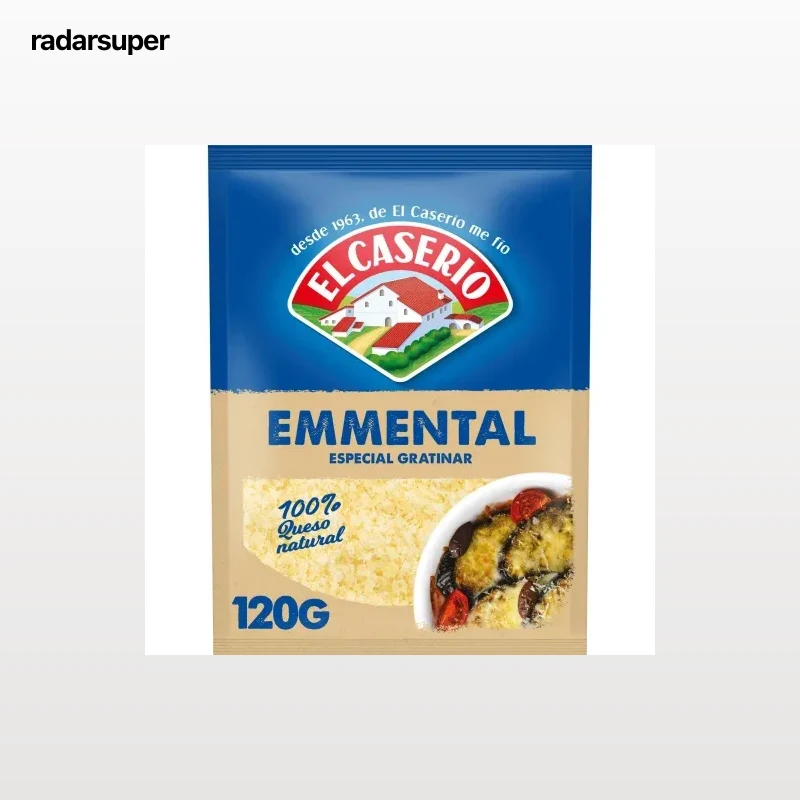 Queso rallado emmental El Caserío 120 g.