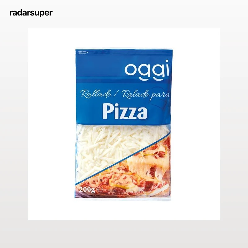 Queso rallado en hilo, especial para pizza OGGI 200 g.