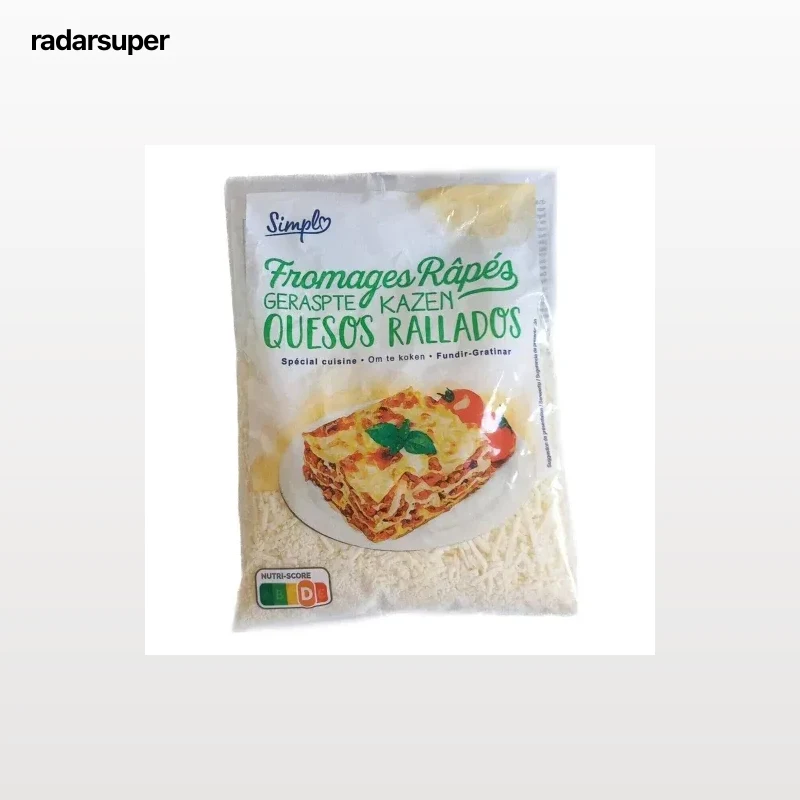 Queso rallado mix Simpl 200 g.