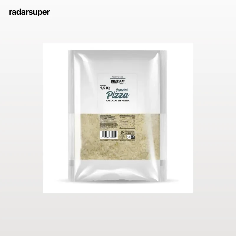 Queso rallado para pizza Bredam 1,5 kg