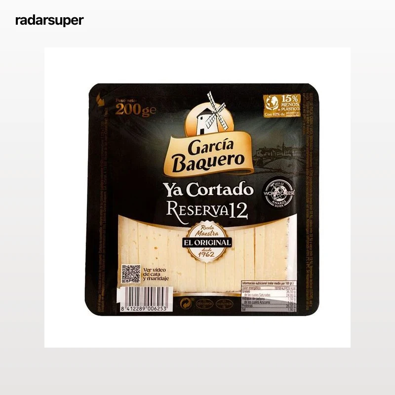 Queso reserva ya cortado García Baquero 200g