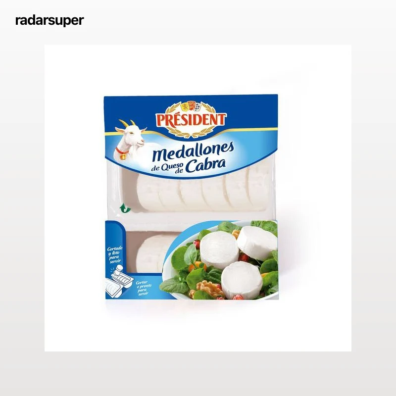 Queso en rulo de cabra ya cortado Président pack 2 de 100g