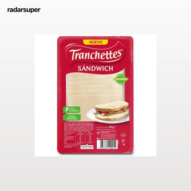 Queso sándwich en lonchas Tranchettes 160 g.
