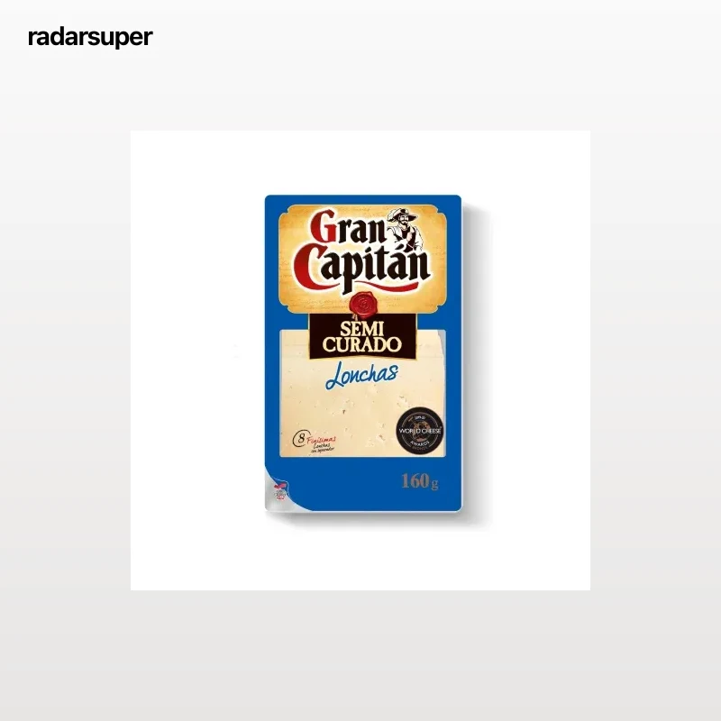 Queso semicurado en lonchas Gran Capitán 160 g.