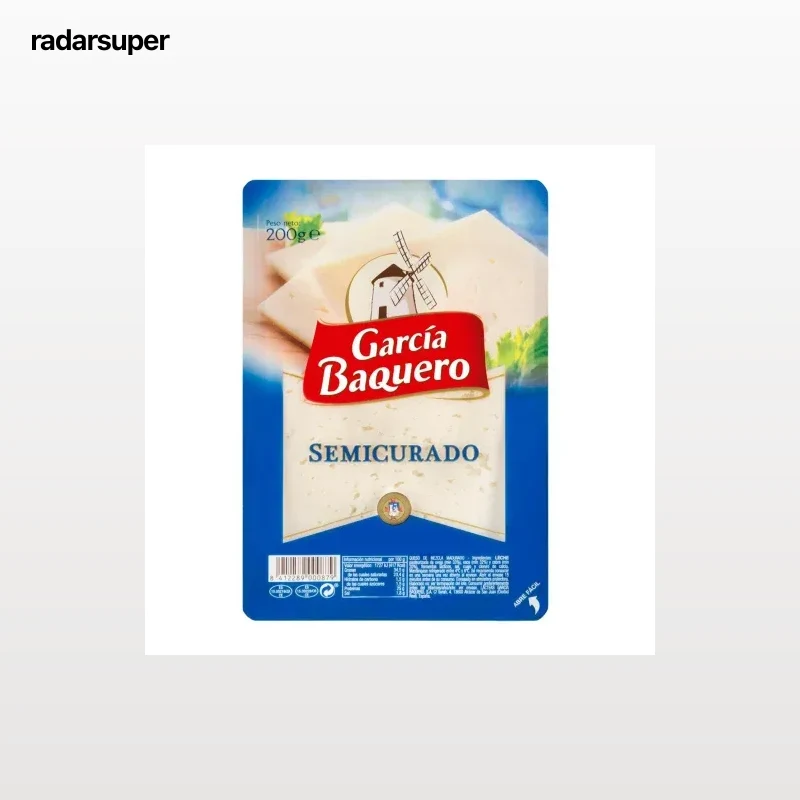 Queso semicurado en lonchas mezcla García Baquero 200 g.
