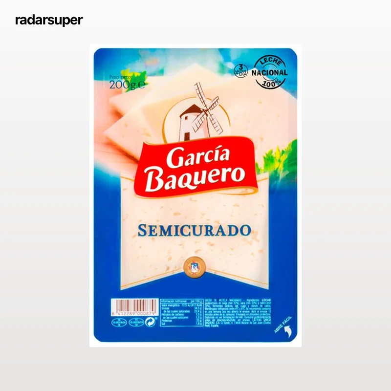 Queso semicurado en lonchas García Baquero 200g