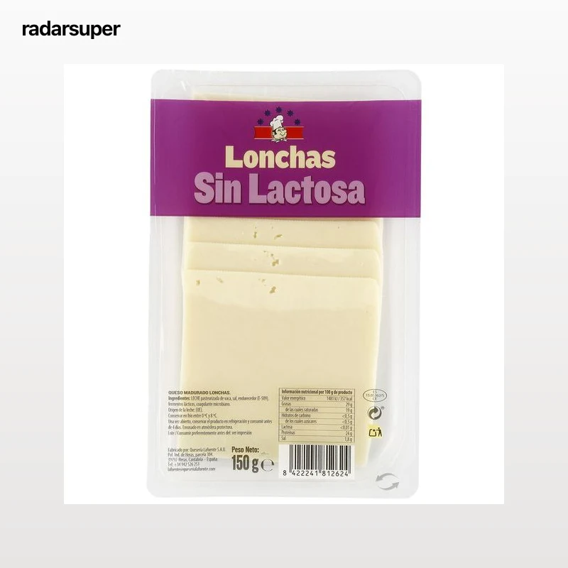 Queso sin lactosa en lonchas Lafuente 200g