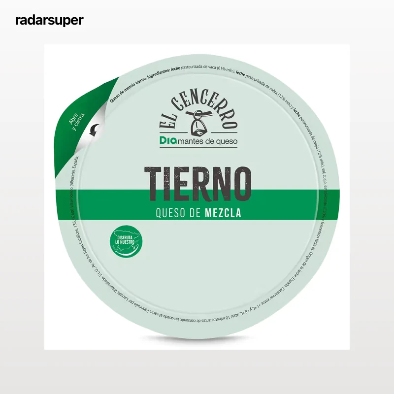 Queso tierno mezcla Dia El Cencerro 1 Kg