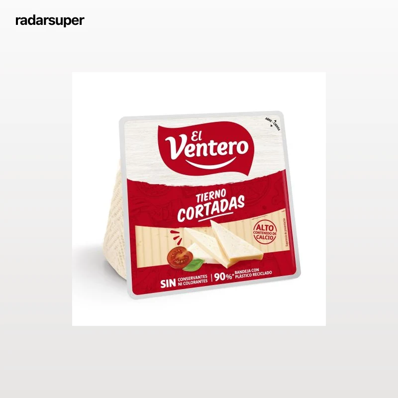 Queso tierno ya cortadas El Ventero 250 g.