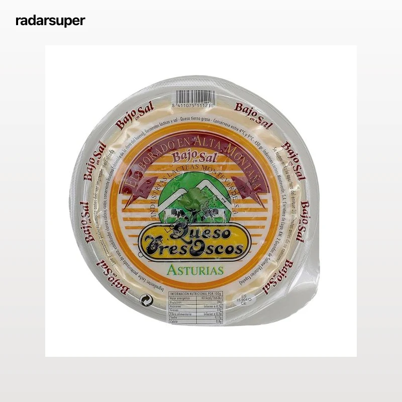 QUESO TRES OSCOS Queso de vaca bajo contenido en sal QUESO TRES OSCOS 475 g.