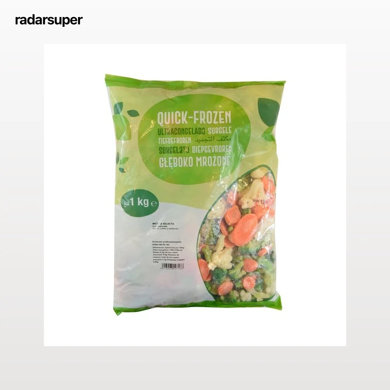 QUICK-FROZEN Brocolí, coliflor y zanahorias congeladas 1 kg.