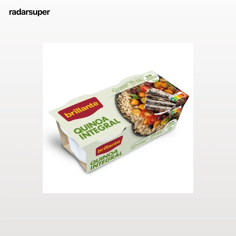 Quinoa integral para microondas Brillante pack de 2 unidades de 125 g.