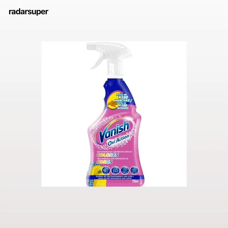 Quitamanchas del día a día para la ropa 4 en 1 pretratante spray Vanish 750 ml.