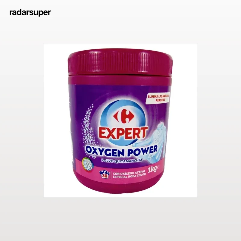 Quitamanchas en polvo para ropa Oxigen Power Expert Carrefour 1 kg.