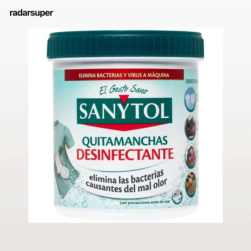 Quitamanchas en polvo Sanytol bote 450g desinfectante sin bacterias