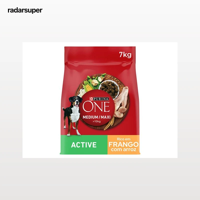 RAÇÃO PARA CÃO PURINA ONE MEDIUM MAXI ACTIVE COM FRANGO 7KG