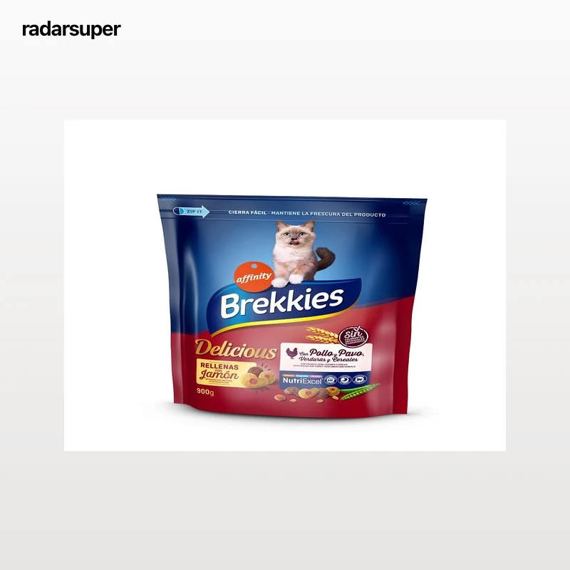 RAÇÃO GATO BREKKIES DELICIOUS AVES 900GR