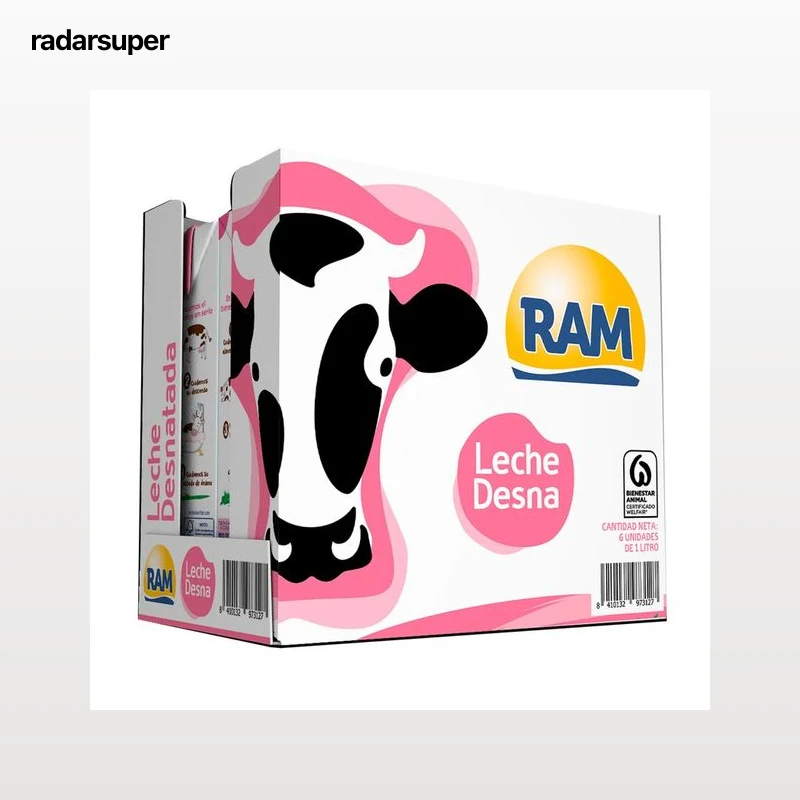 RAM Leche desnatada de vaca 6x1 l.