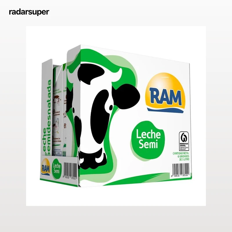 RAM Leche semidesnatada de vaca 6x1 l.
