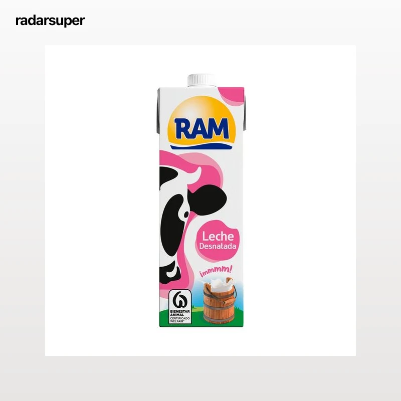 RAM Leche de vaca desnatada 1 l.
