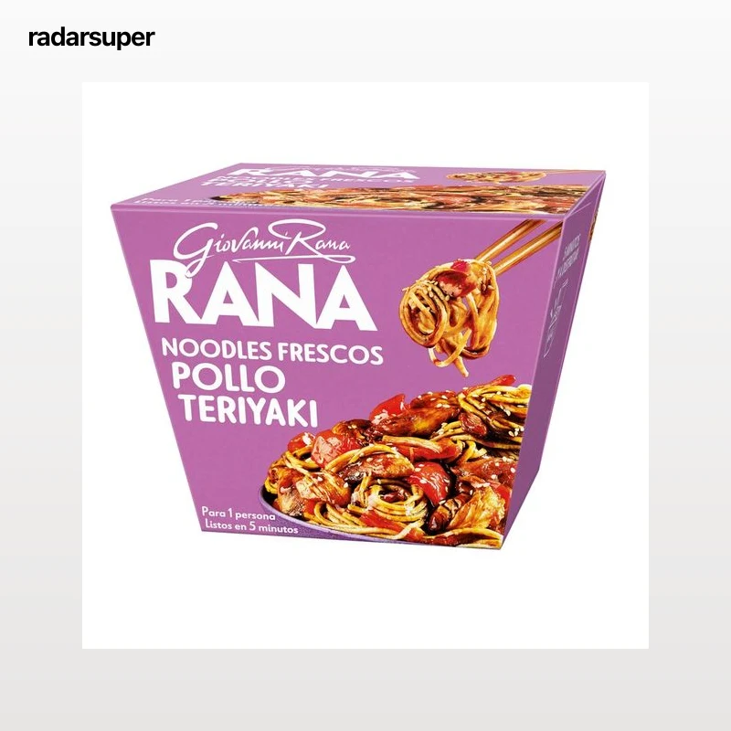 RANA Noodles frescos con pollo Teriyaki, listos en 5 minutos 357 g.