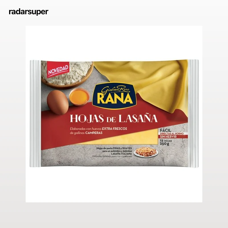 RANA Placas de pasta elaborada con huevos frescos de gallinas camperas RANA 12 uds.