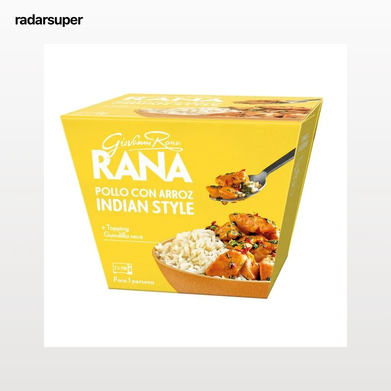 RANA Pollo con arroz indian style (con toppings y guindilla seca) 351 g.