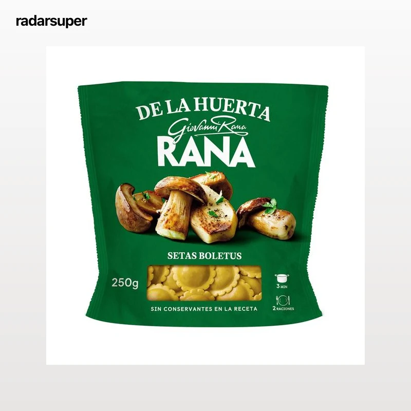 RANA Raviolis de pasta fresca al huevo, rellenos de boletus edulis 250 g.