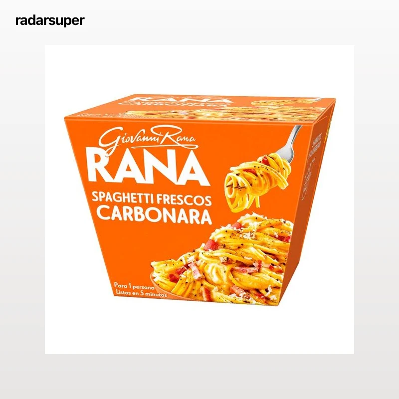 RANA Spaguettis frescos con salsa carbonara, listos en 5 minutos 357 g.