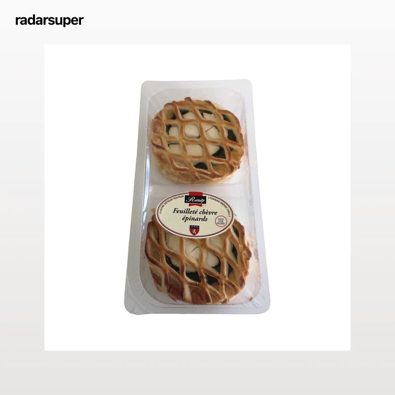 RANDY Hojaldre relleno de queso de cabra y espinacas, listo para calentar y comer 2 x 140 g.
