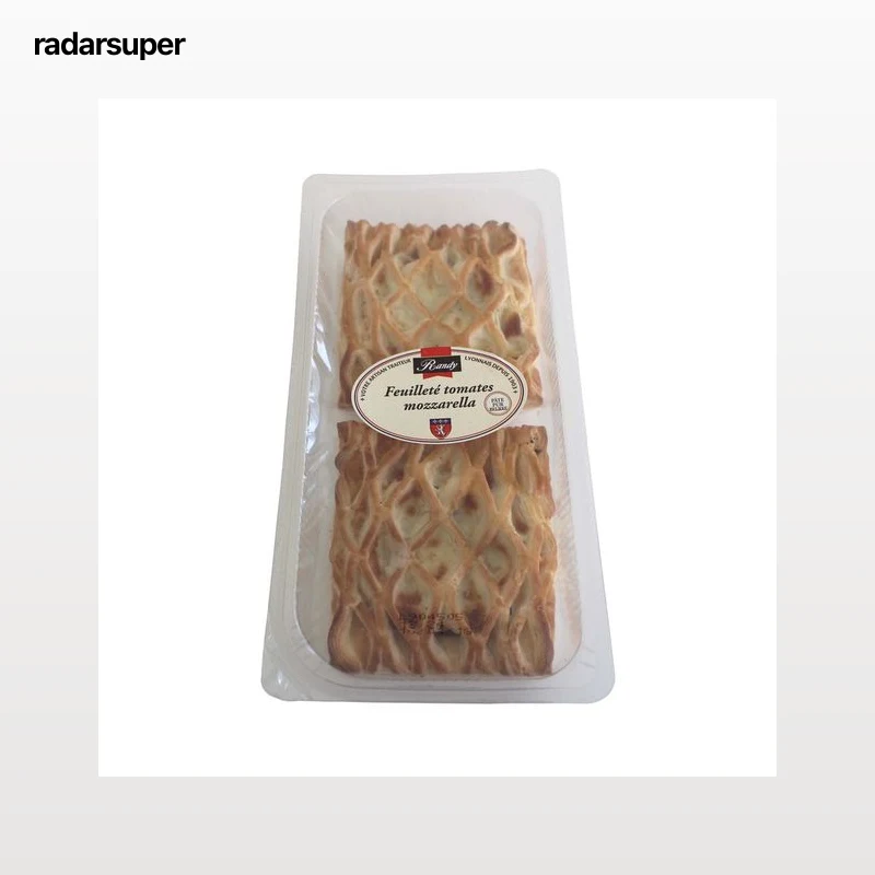 RANDY Hojaldre relleno de tomate y queso mozzarella listo para calentar y comer 140 g.