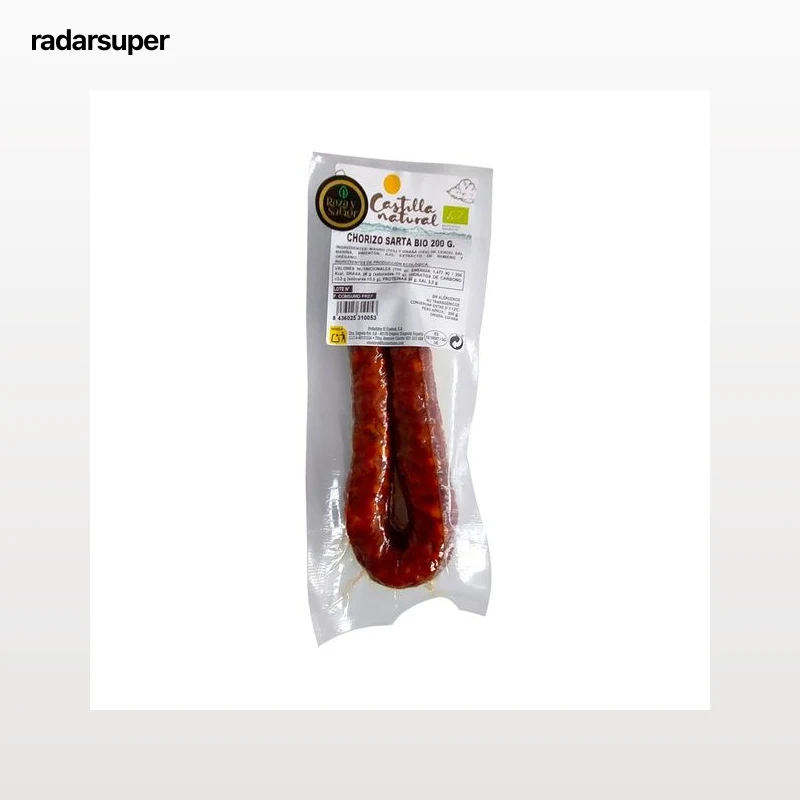 RAZA Y SABOR Castilla natural Chorizo sarta dulce ecológico 200 g.