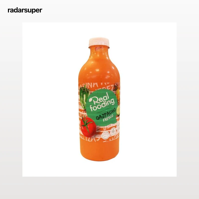 REALFOODING Gazpacho fresco elaborado con AOVE y hortalizas 100% frescas 1 L.