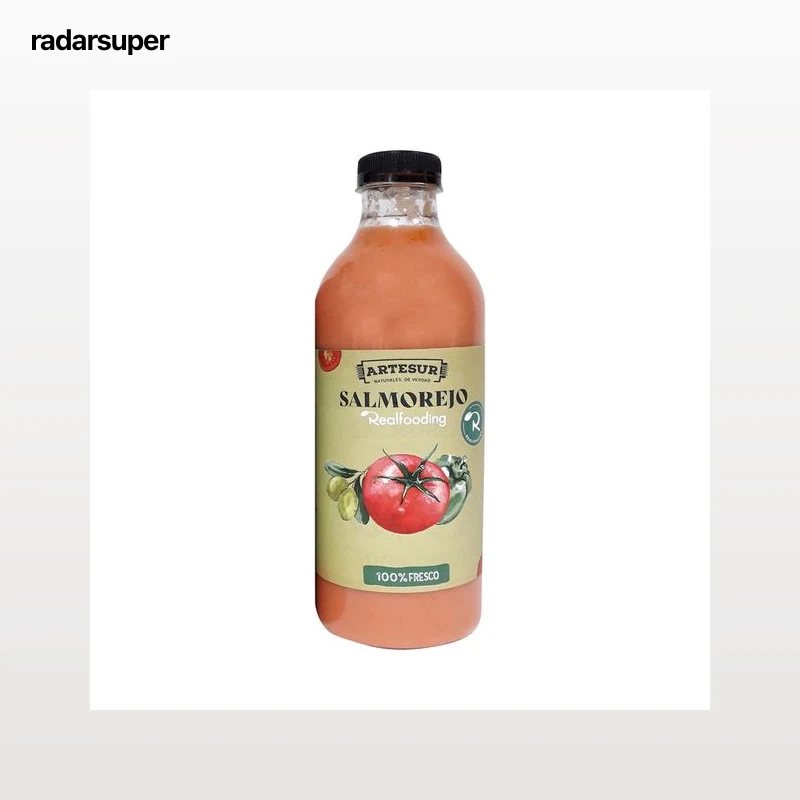 REALFOODING Salmorejo fresco elaborado con AOVE y hortalizas 100% frescas REALFOODING 1 L.