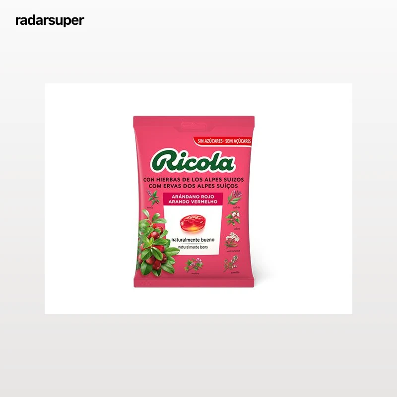 REBUÇADO SEM AÇUCAR RICOLA ARANDO VERMELHO 70G