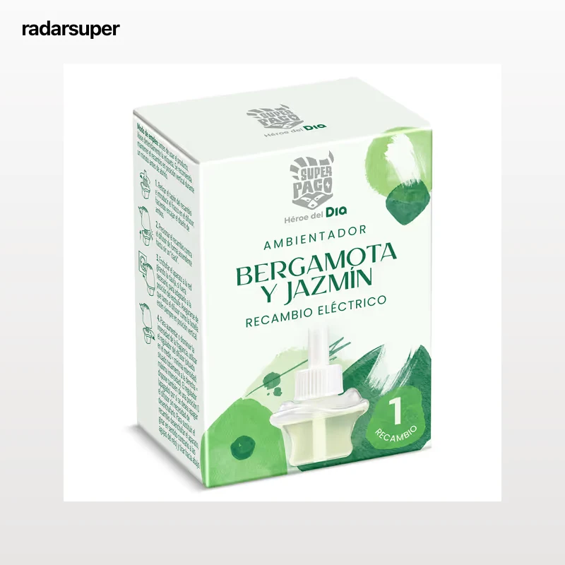 Recambio ambientador eléctrico bergamota y jazmín Dia Super Paco 1 unidad