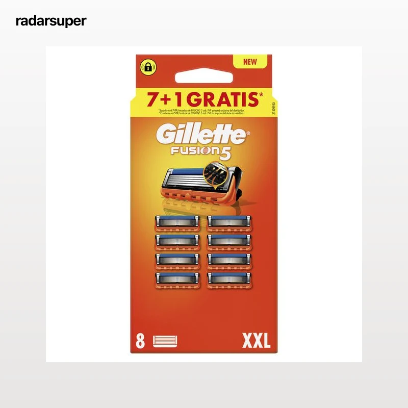 Recambio hojas de afeitar Gillette 7+1 unidades Fusion 5