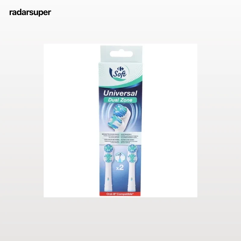 Recambios cepillo batería universal Dual Zone Carrefour Soft 2 ud.