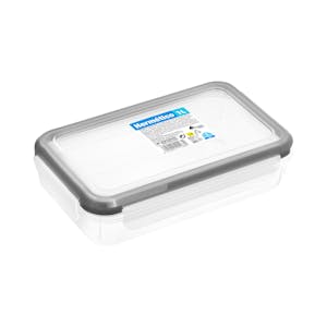 Recipiente hermético de plástico rectangular 1L