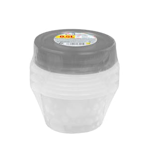 Recipiente de plástico redondo 0,5L