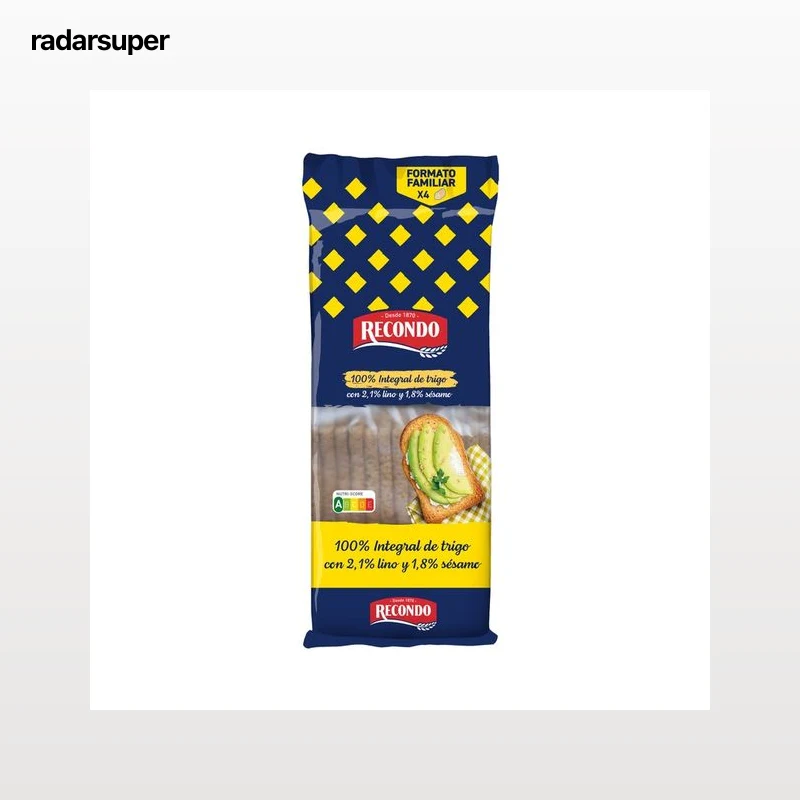 RECONDO Pan tostado (100% integral de trigo) 540 g.