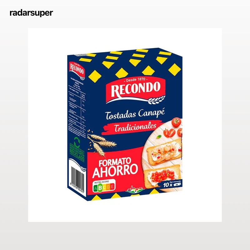 RECONDO Tostadas para canapés 60 uds. 200 g.
