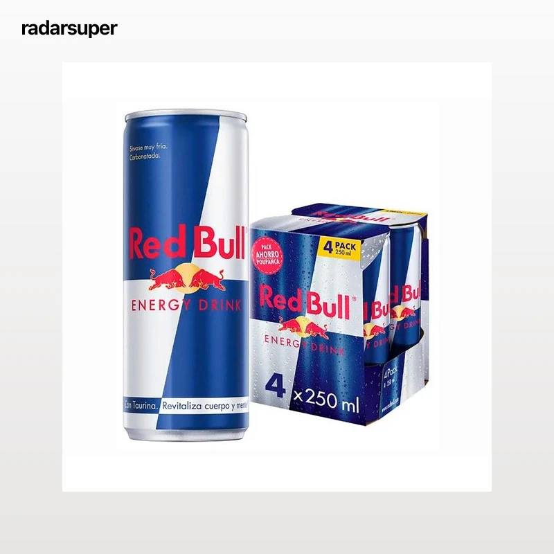 RED BULL Bebida energética pack 4 uds. x 250 ml.