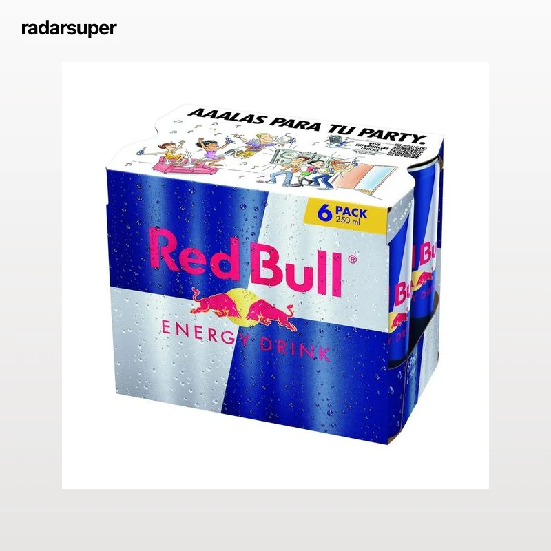 RED BULL Bebida energética pack 6 und x 250 ml.